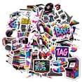 thumbnail image 4 of 35pcs Colorful Urban Sticker Pack Retro Graffiti Decals Art Kids Stickers for Suitcase Laptop Guitar, 4 of 9