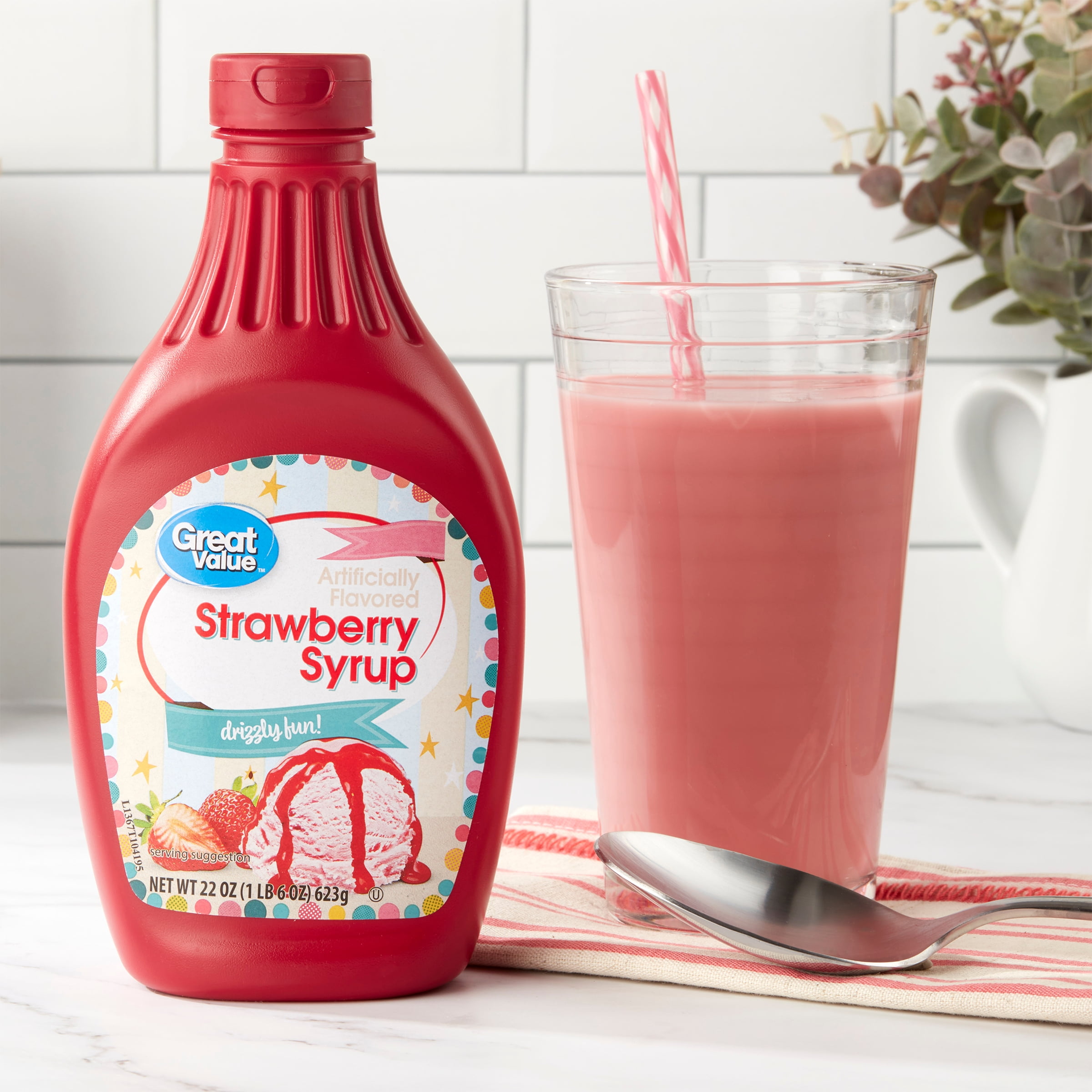 Great Value Strawberry Syrup, 22 oz