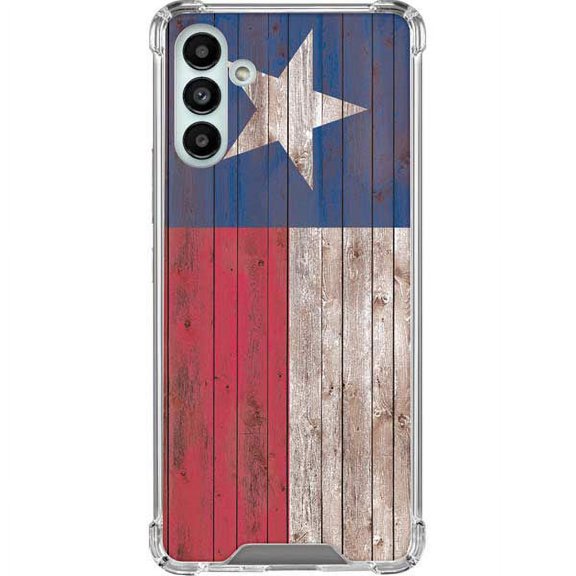 Skinit Countries of the World Texas Flag Dark Wood Galaxy A13 5G Clear Case
