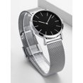 thumbnail image 4 of Correa de reloj de malla de acero inoxidable de liberación rápida de 20 mm L: 21 cm, 4 of 5