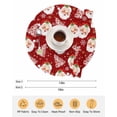 thumbnail image 6 of 13 Inch Round Placemats Set of 4, Funny Santa Claus Non Slip Heat Insulation PP Table Mats, Red Christmas Snowflake Xmas Tree Washable Place Mats for Kitchen Dining Party Table Decor, 6 of 7