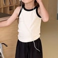 thumbnail image 2 of REDARER Girls' Color Block Ribbed Tank Top - Sleeveless Summer Stretchy Breathable Casual Comfortable Toddler Kids Teenage Basic Outfit,11-12 Years, 2 of 9