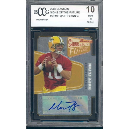 - 2008 bowman sign of future #sfmf MATT FLYNN auto rookie BGS BCCG 10