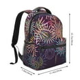 thumbnail image 2 of Zufioo Fireworks2 Print Casual Student Backpack, Adjustable Shoulder Straps Multi-Function Multi-Pocket Sports Bag Travel Backpack, Unisex-One Size, 2 of 5