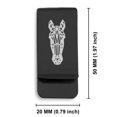 thumbnail image 2 of Stainless Steel Geometric Polygon Horse Animal Classic Slim Money Clip Credit Card Holder, 2 of 2