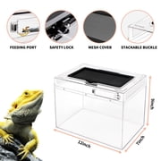 Mini Reptile PC Terrarium Starter Kit Habitat Cage,12x7x9 inch Amphibian Tank ,for Insect,Fish,Tarantula,Turtles,Jumping Spiders and Small Reptiles