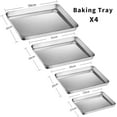 thumbnail image 4 of Baking Tray Set Of 2, Stainless Steel Oven Tray, Baking Tray Non-toxic Healthy, Mirror-smooth Rust-free, 4 of 5