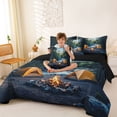 thumbnail image 4 of Catabedysis Camper 7-Piece Twin Bedding,Outdoor Adventure Theme Bedding Comforter Set For Boys,Multicolor,Black Reversible, 4 of 7