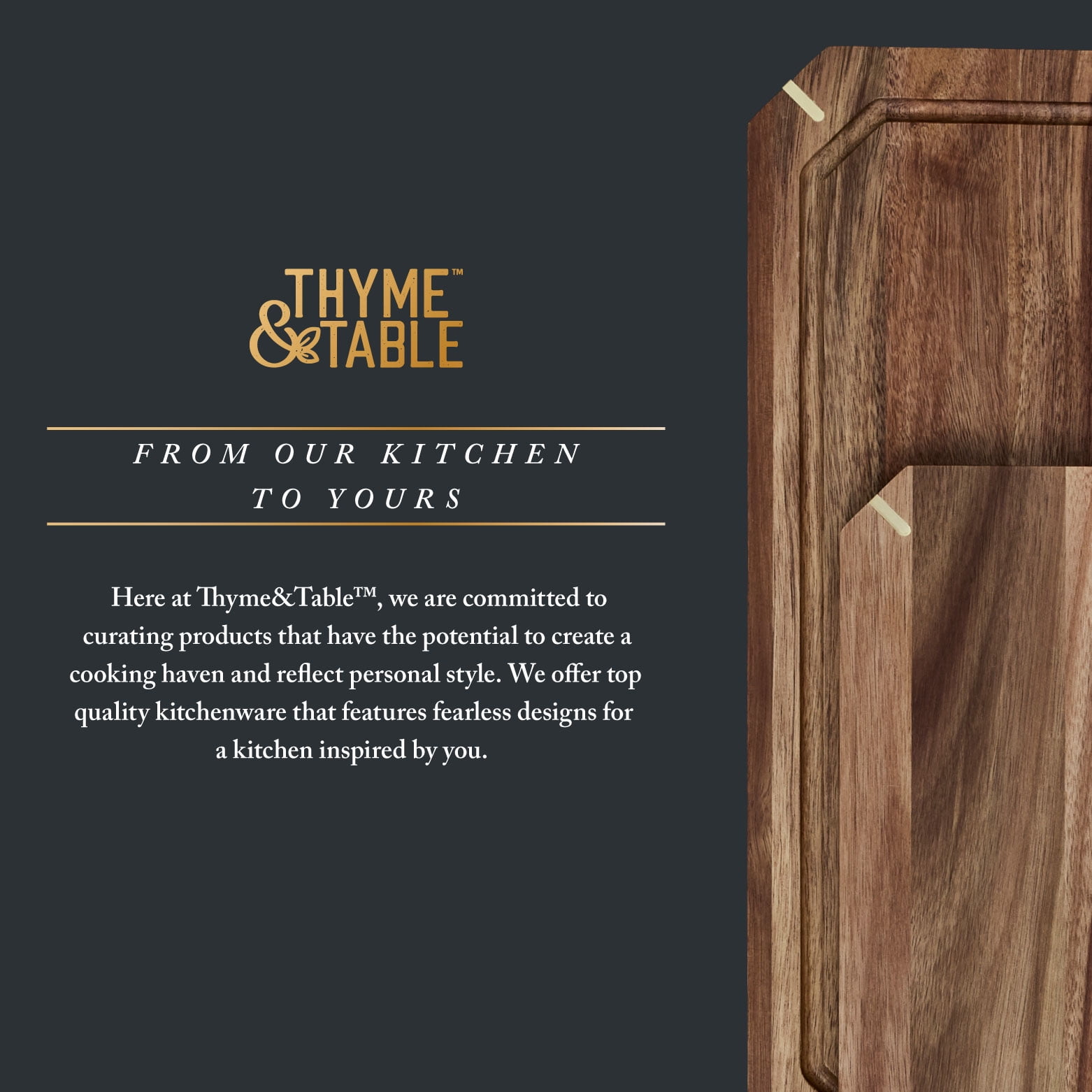 Thyme & Table 2-Piece Acacia Cutting Board Set
