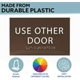 thumbnail image 3 of ADA CENTRAL SIGNS 6" X4" Use Other Door Sign- Tactile Graphics Grade 2 Braille Text | ADA compliant Wall Mount Plastic Signs For Schools, Offices, Businesses, Apartments & Restaurants, 3 of 7