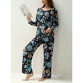 thumbnail image 2 of MINTREUS Women's Pajama Set Long Sleeve Sleepwear Ladies Soft Pjs Lounge Sets, 2 of 6