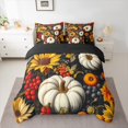 thumbnail image 2 of Homewish Autumn Pumpkin Sunflower 7pcs Bedding Comforter Set,Rustic Berry Queen Bedding Sets,Hello Fall Queen Sheet Sets For Adults,Microfiber Bedroom Decor Reversible, 2 of 8