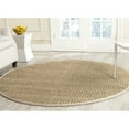 thumbnail image 2 of Safavieh Natural Fiber Collection NF114A Basketweave Natural and Beige Seagrass Round Area Rug (8' Diameter), 2 of 2
