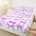 thumbnail image 3 of Feelyou Cartoon Bowknot Cherry Twin Sheet Sets, Kawaii Princess Bedding, 3 Pieces, 3 of 7