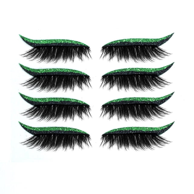 pares de pegatinas de sombra de ojos con pestañas postizas. Fáciles de aplicar, sin necesidad de pegamento.