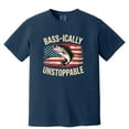 thumbnail image 2 of Bass-ically Unstoppable Fishing Shirt, Patriotic Bass Fisherman Tee, Funny American Flag Fishing T-Shirt Gift for Men, 2 of 7