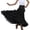 Black, variant on Arlun Long Modern Standard Ballroom Dance Fancy Training Skirts for Women High Waist Ruffle Layered Flared Swing Flowy Maxi Skirt Solid Color Summer Mesh Skirts for Performance Red One Size