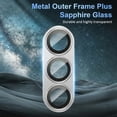 thumbnail image 4 of 2 Pack Camera Lens Protector for Samsung Galaxy S26, Case Friendly Matte Metal 9H Tempered Glass Lens Cover,Silver, 4 of 5
