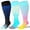 Blue Black, variant on 3 Pairs Medical Sport Plus Size Compression Socks - 20-30mmhg Graduated Knee-High Support for Men & Women, Ideal for Soccer, Running, and Nurses