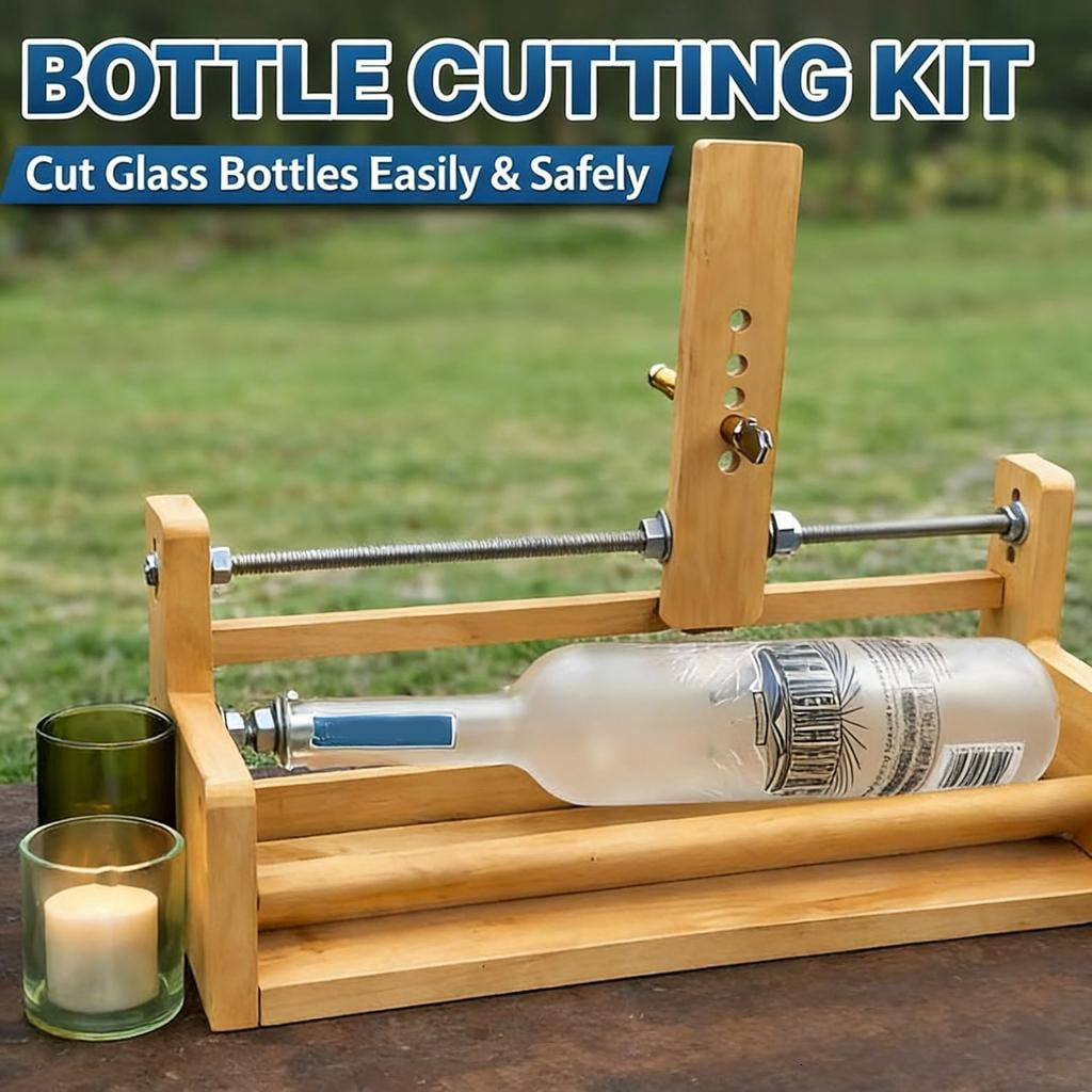 Wooden Bottle Cutting Machine Easy To Use For Creating Unique Recycled Glass Decorations At Home