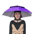 thumbnail image 5 of Worallymy Fishing Umbrella Hat Hiking Beach Camping Headwear Cap Foldable Sunscreen Shade Head Umbrella, 5 of 5