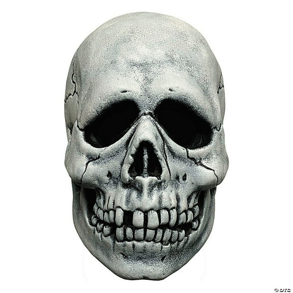 White Skull Mask Vinyl Adult Scary Halloween Costume Prop Party Cosplay