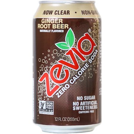 Zevia All Natural Soda, Ginger Root Beer, 12-Ounce Cans (Pack of