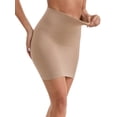 thumbnail image 4 of INSPIRE CHIC Women's Underskirts High Waist Tummy Control Half Slip with Butt Lifter Shaper Shorts S Apricot, 4 of 6