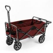 Mac Sports Folding Wagon With Table, Maroon