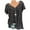 FB-Black, variant on Flash Picks Women Plus Size Shirts V-Neck Print Pullover Tops Short Sleeve Blouses