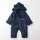 thumbnail image 1 of Mono de moda para exteriores con capucha para niños, grueso, cálido y forrado con forro polar para niños y niñas., 1 of 9