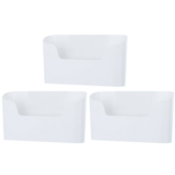 3 Pcs Wall-mounted Folders, Wall Mount File Holders, Plastic Organizers, Wall File Organizers, Papers Mails Files Stationaries, Office Home Refrigerator