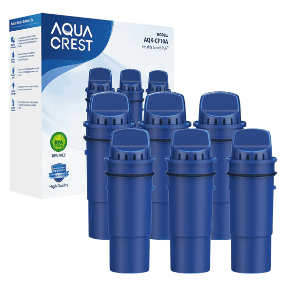 AQUA CREST NSF Certified Pitcher Water Filter, Replacement for Pur® Pitchers and Dispensers PPT700W, CR-1100C and PPF951K Water Filter (Pack of 6)