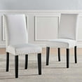 thumbnail image 2 of Side Dining Chair, Set of 2, Velvet, Wood, White, Modern Contemporary Urban Design, Kitchen Room Cafe Bistro Restaurant Hospitality, 2 of 10