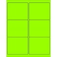 thumbnail image 2 of Tape Logic Rectangle Laser Labels 4" x 3 1/3" Fluorescent Green 600/Case (LL180GN), 2 of 2