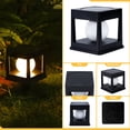 thumbnail image 2 of Bxaolu 2 Pack Solar Post Lights Outdoor, Waterproof Fence Cap for Deck, 4x4 6x6 Wooden Vinyl Outdoor Lights, Posts Patio Garden Decoration Cool White Lighting Black, 2 of 8
