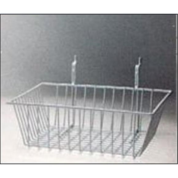 RackEm Racks 12 in. H x 12 in. W x 4 in. D Wire Basket - White
