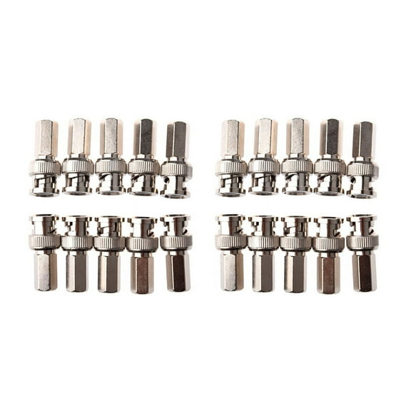 Twist-On BNC Male Coax Connectors CCTV RG59 Pack of 20