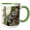 Green/White, variant on 3drose, Brazil, State of Sao Paulo, Sao Paulo. Common Marmosets in the Trees., 11oz Mug