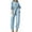 Light Blue, variant on biudgviw Lounge Sets for Women Loose Collared Adjustable Long Sleeve Buttons down Shirts Wide Leg Pants Fall Outfits