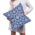 thumbnail image 6 of Bingfone Stylized Flowers Vintage Boho Linen Throw Pillow Covers Cushion Case Pocket Button Vintage Farmhouse Pillowcase for Sofa Couch Bed 20"x20", 6 of 9