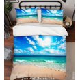 thumbnail image 3 of 3D Cielo Nube Playa Paisaje Funda nórdica Set Ropa de Cama Set Funda Nórdica, 3 of 3