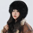 thumbnail image 3 of Sombrero de pescador de peluche para niñas, bonito gorro de pescador para damas, estilo ruso, para mujeres y adolescentes., 3 of 5