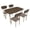 Brown, variant on 5 Piece Dining Set, LEGAHOME Dining Table Set for 4, Modern Kitchen Breakfast Nook Table and 4 Upholstered Chairs for Dining Room, Kitchen, Natural