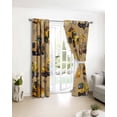 thumbnail image 3 of Construction Truck Blackout Curtains for Bedroom/Living Room, Thermal Insulated Kitchen Curtains, Cartoon Grips and Bulldozers Turmeric Grommet Darkening Window Treatment Drapes 27.5"x39"x2, 3 of 8