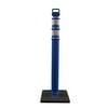 Cortina EZ Grab Delineator 45" Post, 3" Hip Collars with 10 lb Base, 03-747BRBC, Blue