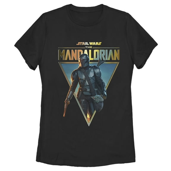 Women's Star Wars: The Mandalorian Clan of Two  Graphic Tee Black Medium