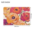 thumbnail image 4 of Yayeee Bath Rugs for Bathroom Floor Set of 2 Non Slip Fluffy Soft Absorbent Mat, Orange Hand Drawn Floral, 4 of 7