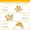thumbnail image 3 of Uxcell Napkin Rings Holder, Leaf Napkin Holder Ring Dining Table Decor Gold, 3 of 5