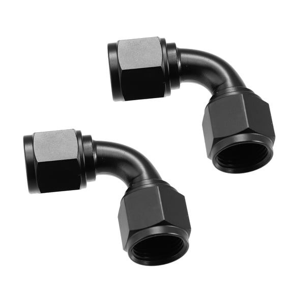 2pcs 8AN Female 90 Degree Swivel Coupler Fitting Adapter Union Hose Coupling Thread Pipe Connector Aluminium Alloy